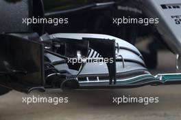 Mercedes AMG F1 W07 Hybrid front wing. 25.02.2016. Formula One Testing, Day Four, Barcelona, Spain. Thursday.