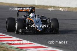 Alfonso Celis Jr (MEX) Sahara Force India F1 VJM09 Development Driver. 25.02.2016. Formula One Testing, Day Four, Barcelona, Spain. Thursday.