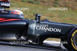 Jenson Button (GBR) McLaren MP4-31. 24.02.2016. Formula One Testing, Day Three, Barcelona, Spain. Wednesday.