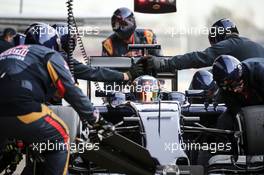 Carlos Sainz Jr (ESP) Scuderia Toro Rosso STR11. 24.02.2016. Formula One Testing, Day Three, Barcelona, Spain. Wednesday.