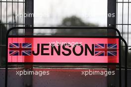 Pit board for Jenson Button (GBR) McLaren. 24.02.2016. Formula One Testing, Day Three, Barcelona, Spain. Wednesday.