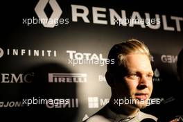 Kevin Magnussen (DEN) Renault Sport F1 Team With the media. 24.02.2016. Formula One Testing, Day Three, Barcelona, Spain. Wednesday.