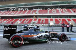Nico Hulkenberg (GER) Sahara Force India F1 VJM09. 24.02.2016. Formula One Testing, Day Three, Barcelona, Spain. Wednesday.