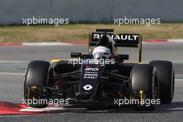 Kevin Magnussen (DEN) Renault Sport F1 Team RS16. 24.02.2016. Formula One Testing, Day Three, Barcelona, Spain. Wednesday.