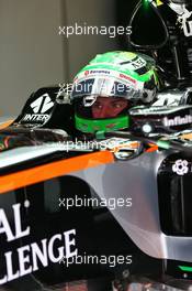 Nico Hulkenberg (GER) Sahara Force India F1 VJM09. 24.02.2016. Formula One Testing, Day Three, Barcelona, Spain. Wednesday.