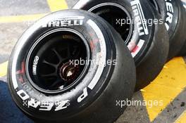 Pirelli tyres. 24.02.2016. Formula One Testing, Day Three, Barcelona, Spain. Wednesday.