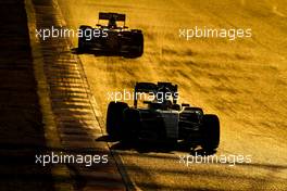Lewis Hamilton (GBR) Mercedes AMG F1 W07 Hybrid leads Kimi Raikkonen (FIN) Ferrari SF16-H. 24.02.2016. Formula One Testing, Day Three, Barcelona, Spain. Wednesday.