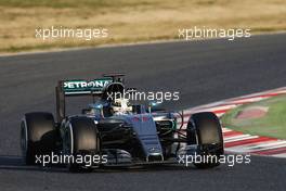 Lewis Hamilton (GBR) Mercedes AMG F1 W07 Hybrid. 24.02.2016. Formula One Testing, Day Three, Barcelona, Spain. Wednesday.
