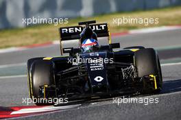 Jolyon Palmer (GBR) Renault Sport F1 Team RS16 running sensor equipment. 04.03.2016. Formula One Testing, Day Four, Barcelona, Spain. Friday.