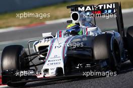 Felipe Massa (BRA) Williams FW38. 04.03.2016. Formula One Testing, Day Four, Barcelona, Spain. Friday.