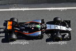 Nico Hulkenberg (GER) Sahara Force India F1 VJM09. 03.03.2016. Formula One Testing, Day Three, Barcelona, Spain. Thursday.