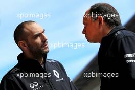 Cyril Abiteboul (FRA), Renault Sport F1 Team and Frederic Vasseur (FRA), Renault Sport F1 Team, Racing Director  03.03.2016. Formula One Testing, Day Three, Barcelona, Spain. Thursday.