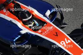 Pascal Wehrlein (GER) Manor Racing MRT05. 03.03.2016. Formula One Testing, Day Three, Barcelona, Spain. Thursday.