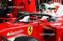 Kimi Raikkonen (FIN) Ferrari SF16-H running the Halo cockpit cover. 03.03.2016. Formula One Testing, Day Three, Barcelona, Spain. Thursday.