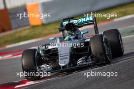 Nico Rosberg (GER) Mercedes AMG F1 W07 Hybrid. 03.03.2016. Formula One Testing, Day Three, Barcelona, Spain. Thursday.