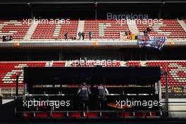 Red Bull Racing pit gantry. 03.03.2016. Formula One Testing, Day Three, Barcelona, Spain. Thursday.