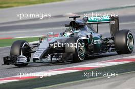 Nico Rosberg (GER) Mercedes AMG F1 W07 Hybrid. 03.03.2016. Formula One Testing, Day Three, Barcelona, Spain. Thursday.
