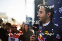 Daniel Ricciardo (AUS) Red Bull Racing with the media. 03.03.2016. Formula One Testing, Day Three, Barcelona, Spain. Thursday.