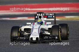 Felipe Massa (BRA) Williams FW38. 03.03.2016. Formula One Testing, Day Three, Barcelona, Spain. Thursday.