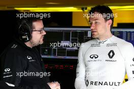 Julien Simon-Chautemps (FRA), Renault Sport F1 Team and Jolyon Palmer (GBR), Renault Sport F1 Team  03.03.2016. Formula One Testing, Day Three, Barcelona, Spain. Thursday.