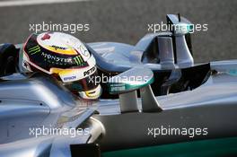 Lewis Hamilton (GBR) Mercedes AMG F1 W07 Hybrid. 03.03.2016. Formula One Testing, Day Three, Barcelona, Spain. Thursday.