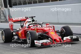 Kimi Raikkonen (FIN) Ferrari SF16-H running the Halo cockpit cover. 03.03.2016. Formula One Testing, Day Three, Barcelona, Spain. Thursday.