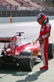 Kimi Raikkonen (FIN) Ferrari SF16-H stops at the end of the pit lane. 01.03.2016. Formula One Testing, Day One, Barcelona, Spain. Tuesday.