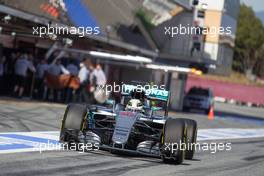 Lewis Hamilton (GBR) Mercedes AMG F1 W07 Hybrid. 01.03.2016. Formula One Testing, Day One, Barcelona, Spain. Tuesday.