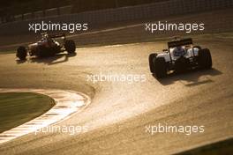 Kimi Raikkonen (FIN) Ferrari SF16-H leads Valtteri Bottas (FIN) Williams FW38. 01.03.2016. Formula One Testing, Day One, Barcelona, Spain. Tuesday.