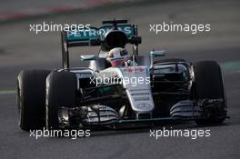 Lewis Hamilton (GBR) Mercedes AMG F1 W07 Hybrid. 01.03.2016. Formula One Testing, Day One, Barcelona, Spain. Tuesday.