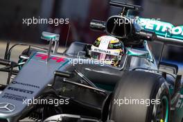 Lewis Hamilton (GBR) Mercedes AMG F1 W07 Hybrid. 01.03.2016. Formula One Testing, Day One, Barcelona, Spain. Tuesday.