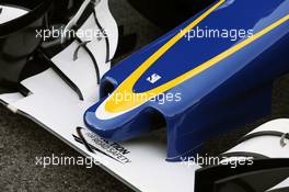 Sauber C35 front wing detail. 01.03.2016. Formula One Testing, Day One, Barcelona, Spain. Tuesday.