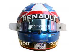 The helmet of Jolyon Palmer (GBR) Renault Sport F1 Team. 01.03.2016. Formula One Testing, Day One, Barcelona, Spain. Tuesday.