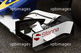 Sauber C35 front wing detail. 01.03.2016. Formula One Testing, Day One, Barcelona, Spain. Tuesday.