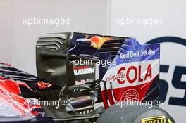 The Scuderia Toro Rosso STR11 rear wing. 01.03.2016. Formula One Testing, Day One, Barcelona, Spain. Tuesday.