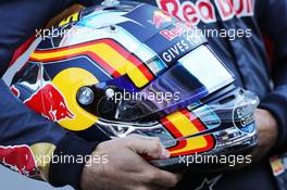 The helmet of Carlos Sainz Jr (ESP) Scuderia Toro Rosso. 01.03.2016. Formula One Testing, Day One, Barcelona, Spain. Tuesday.
