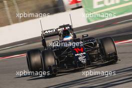Fernando Alonso (ESP) McLaren MP4-31. 01.03.2016. Formula One Testing, Day One, Barcelona, Spain. Tuesday.