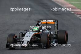 Nico Hulkenberg (GER) Sahara Force India F1 VJM09. 01.03.2016. Formula One Testing, Day One, Barcelona, Spain. Tuesday.