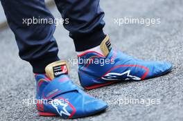 The Alpinestars racing boots of Max Verstappen (NLD) Scuderia Toro Rosso. 01.03.2016. Formula One Testing, Day One, Barcelona, Spain. Tuesday.