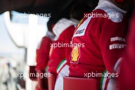 Ferrari on the pit gantry. 01.03.2016. Formula One Testing, Day One, Barcelona, Spain. Tuesday.