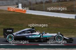 Lewis Hamilton (GBR) Mercedes AMG F1 W07 . 02.03.2016. Formula One Testing, Day Two, Barcelona, Spain. Wednesday.