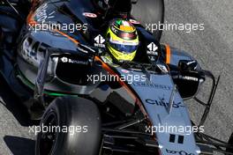 Sergio Perez (MEX), Sahara Force India  02.03.2016. Formula One Testing, Day Two, Barcelona, Spain. Wednesday.