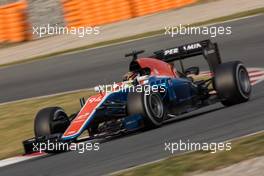 Pascal Wehrlein (GER) Manor Racing MRT05. 02.03.2016. Formula One Testing, Day Two, Barcelona, Spain. Wednesday.