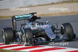 Nico Rosberg (GER) Mercedes AMG F1 W07 Hybrid. 02.03.2016. Formula One Testing, Day Two, Barcelona, Spain. Wednesday.