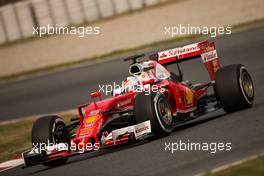 Sebastian Vettel (GER) Ferrari SF16-H. 02.03.2016. Formula One Testing, Day Two, Barcelona, Spain. Wednesday.