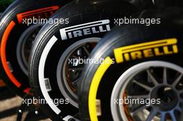Pirelli tyres. 02.03.2016. Formula One Testing, Day Two, Barcelona, Spain. Wednesday.