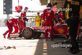 Sebastian Vettel (GER) Ferrari SF16-H in the pits. 02.03.2016. Formula One Testing, Day Two, Barcelona, Spain. Wednesday.