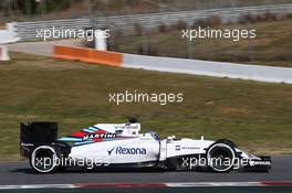 Valtteri Bottas (FIN) Williams Martini Racing FW38. 02.03.2016. Formula One Testing, Day Two, Barcelona, Spain. Wednesday.