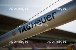 Tag Heuer branding on the Red Bull Racing pit equipment. 02.03.2016. Formula One Testing, Day Two, Barcelona, Spain. Wednesday.