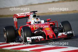 Sebastian Vettel (GER) Ferrari SF16-H. 02.03.2016. Formula One Testing, Day Two, Barcelona, Spain. Wednesday.